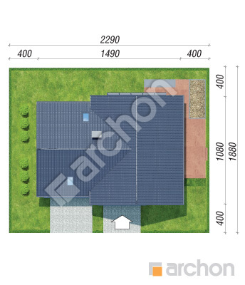 Проєкт будинку ARCHON+ Будинок в орлішках (Г2Е) Ситуація