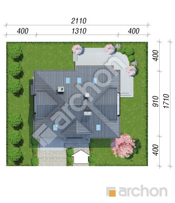 Проєкт будинку ARCHON+ Будинок в конюшинках 5 Ситуація