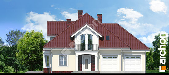 Передній фасад Будинок в тим'яні 2