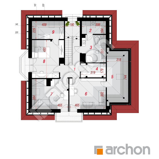 Проект будинку ARCHON+ Будинок в тим'яні 2 План мансандри