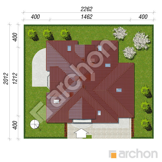 Проект дома ARCHON+ Дом в тимьяне 2 Ситуація