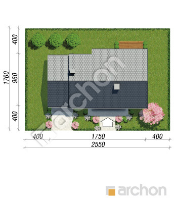 Проєкт будинку ARCHON+ Будинок у вівсянниці (Г) Ситуація