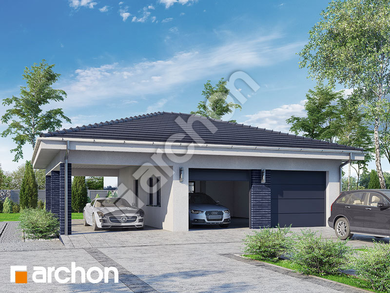 Проект будинку ARCHON+ Г31 - Двомісний гараж Вид 1