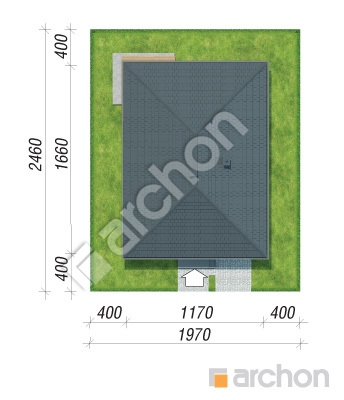 Проєкт будинку ARCHON+ Будинок в хакетіях 12 (ГЕ) Ситуація