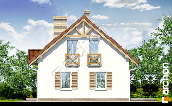 Боковой фасад Дом в бруснике (Г) вер.2