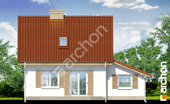 Дворовой фасад Дом в бруснике (Г) вер.2