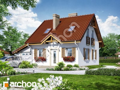 Проект дома ARCHON+ Дом в бруснике (Г) вер.2 