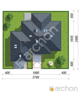 Проєкт будинку ARCHON+ Будинок в акебіях 5 Ситуація