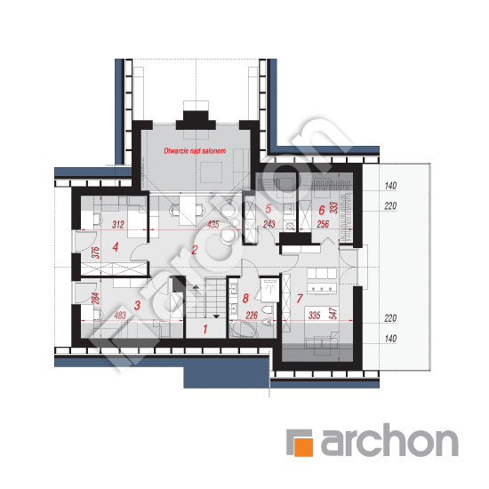 Проект будинку ARCHON+ Будинок в брунерах 3 (Г2) План мансандри