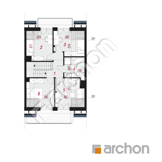 Проект будинку ARCHON+ Будинок в клематисах 20 (СА) вер. 2 План мансандри
