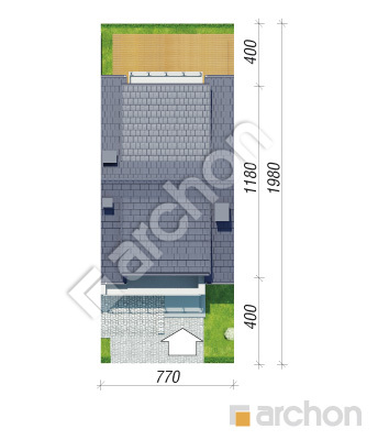 Проєкт будинку ARCHON+ Будинок в клематисах 20 (СА) вер. 2 Ситуація