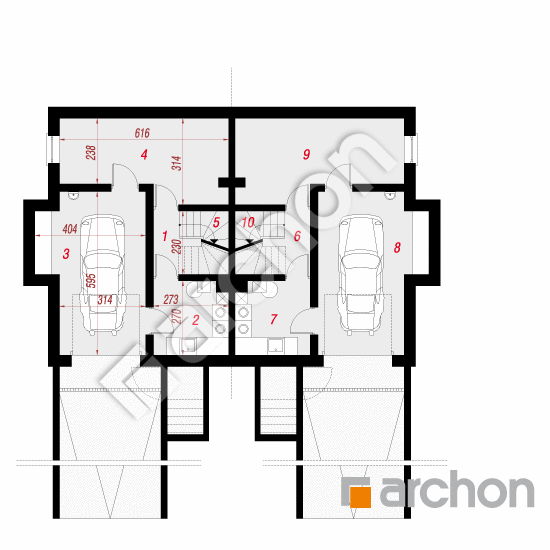 Проект будинку ARCHON+ Будинок в цикламенах 4 (ПР2А) План підвалу