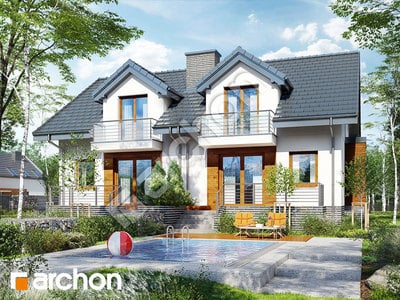 Проект будинку ARCHON+ Будинок в цикламенах 4 (ПР2А) Вид 2