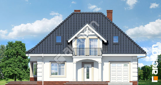 Передний фасад Дом в бархатцах (Мп)