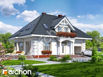 Проект дома ARCHON+ Дом в бархатцах (Мп) 