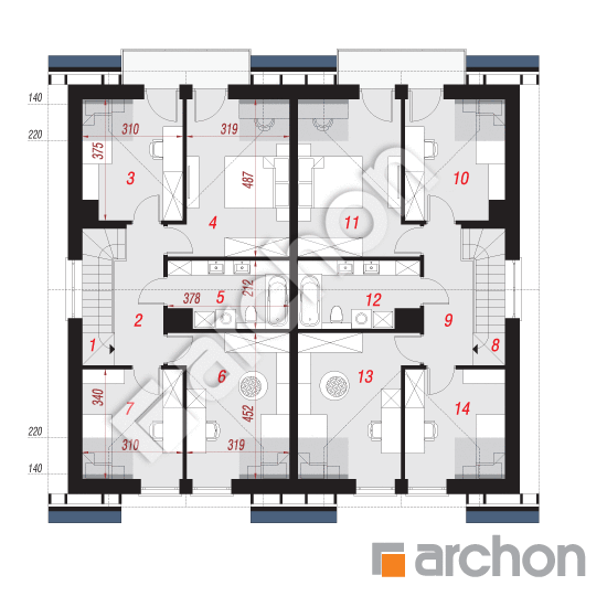 Проект будинку ARCHON+ Будинок під гінко 19 (ГР2) План мансандри