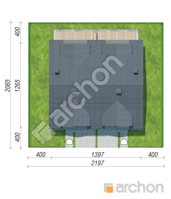 Проект дома ARCHON+ Дом под гинко 19 (ГР2) Ситуація