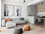 Проект будинку ARCHON+ Будинок в фіалках 16 (Р2С) денна зона (візуалізація 1 від 3)
