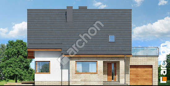 Передний фасад Дом в ариземах 