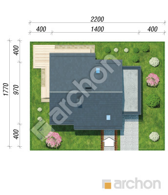 Проект дома ARCHON+ Дом в ариземах  Ситуація