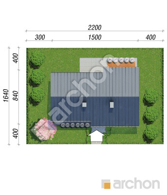 Проект дома ARCHON+ Дом в плюмериях 2 Ситуація