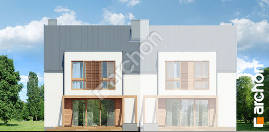 Дворовой фасад Дом в клематисах 22 (Б) вер. 2