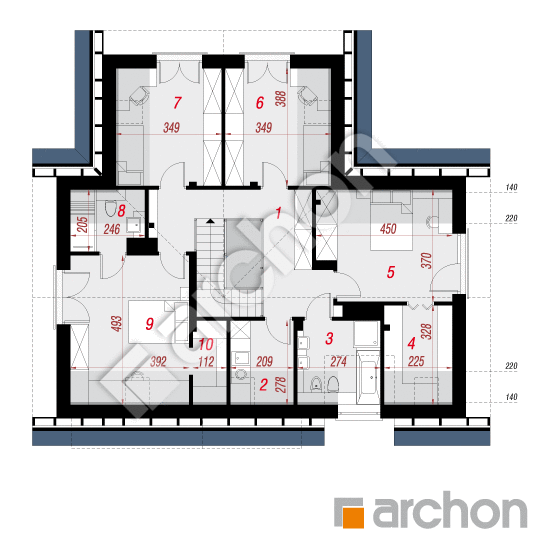 Проект будинку ARCHON+ Будинок в ельстарах План мансандри
