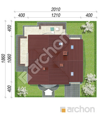 Проєкт будинку ARCHON+ Будинок в антонівці 2 (Г) вер. 2 Ситуація