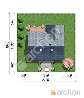 Проект дома ARCHON+ Дом под красной рябиной 21 Ситуація