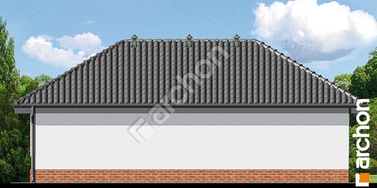 Дворовой фасад Г3a - Трехместный гараж вер.2