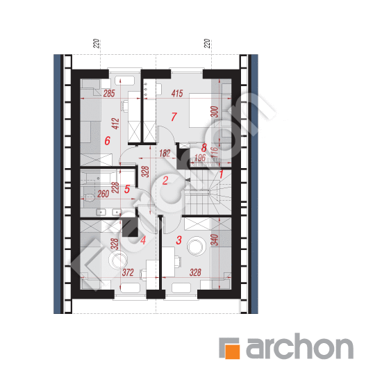 Проект будинку ARCHON+ Будинок у фіалках 4 План мансандри