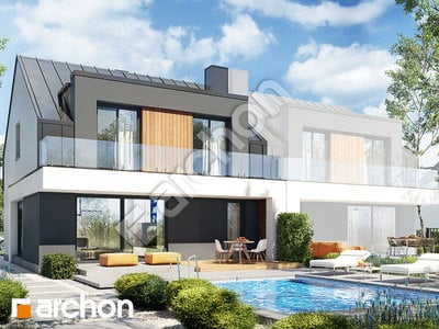 Проект дома ARCHON+ Дом в клематисах 32 (ГБ) 