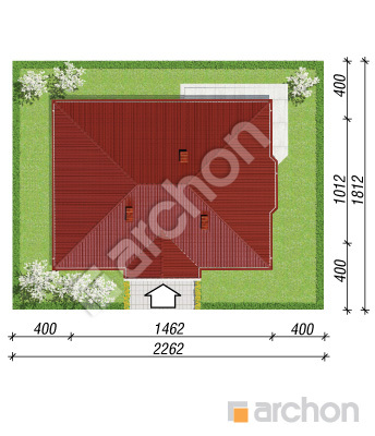 Проєкт будинку ARCHON+ Будинок під червоною горобиною вер.2 Ситуація