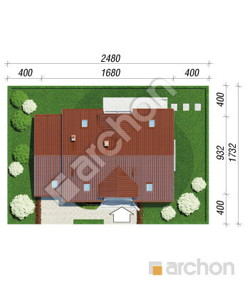 Проект дома ARCHON+ Дом в каллах 2 вер.2 Ситуація