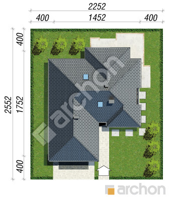 Проєкт будинку ARCHON+ Будинок в хеномелесі 2 Ситуація