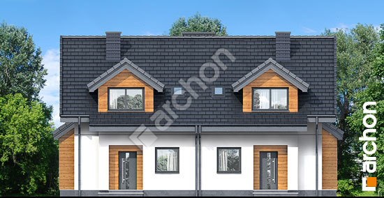 Передний фасад Дом в клематисах (Р2)