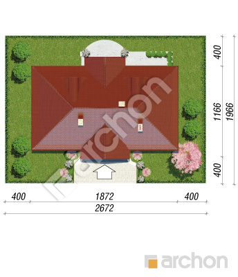 Проект дома ARCHON+ Дом под осиной Ситуація
