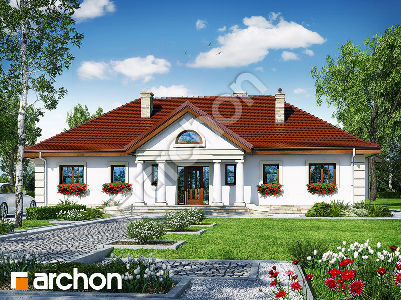 Проект дома ARCHON+ Дом под осиной Вид 1