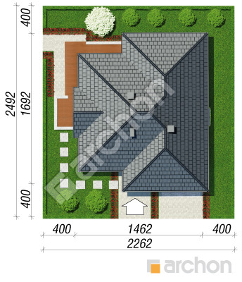 Проект дома ARCHON+ Дом в джонагольдах (Т) Ситуація
