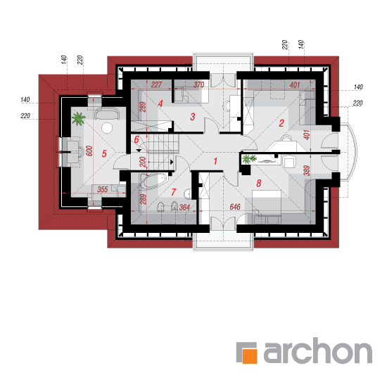 Проект будинку ARCHON+ Будинок в вербенах 3 План мансандри