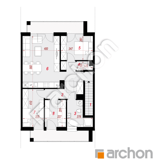 Проект дома ARCHON+ Дом при тракте 3 (Р2С) План мансандри