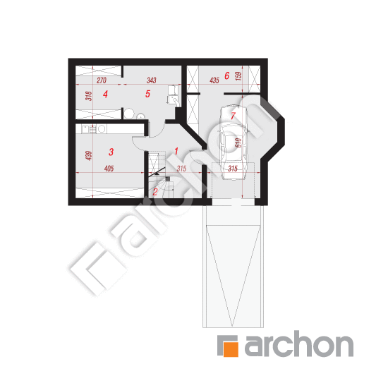 Проект будинку ARCHON+ Будинок в ожині вер.3 План підвалу