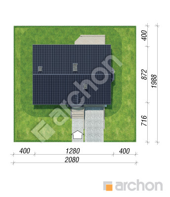 Проєкт будинку ARCHON+ Будинок в ожині вер.3 Ситуація