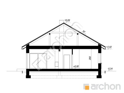 Проект дома ARCHON+ Дом в ренклодах 24 (Г) Розріз будинку