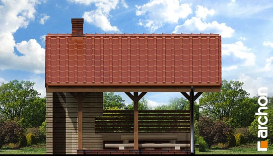 Боковой фасад Беседка барбекю A2