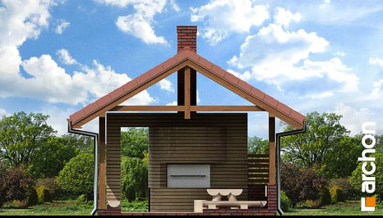 Передний фасад Беседка барбекю A2