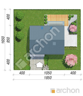 Проект дома ARCHON+ Дом в малиновках 6 Ситуація