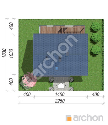 Проєкт будинку ARCHON+ Будинок під червоною горобиною 20 Ситуація