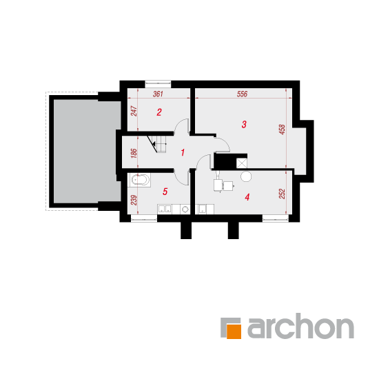 Проект будинку ARCHON+ Будинок у вербені (П) План підвалу