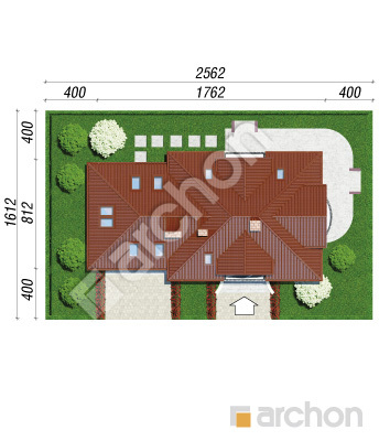 Проєкт будинку ARCHON+ Будинок у вербені (Г2) Ситуація